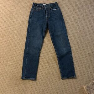 Levi's Wedgie Straight Dark Blue Women's Jeans. EUC